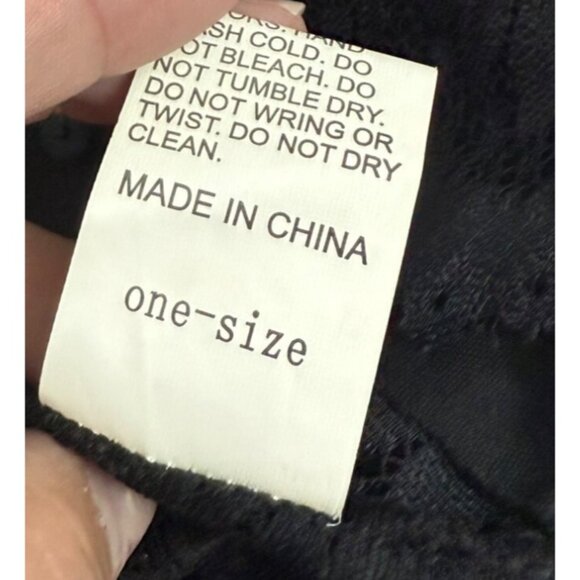 Lace Bralette Set Of 3 White Peach & Black Colors Floral Design Women One Size - Picture 6 of 16